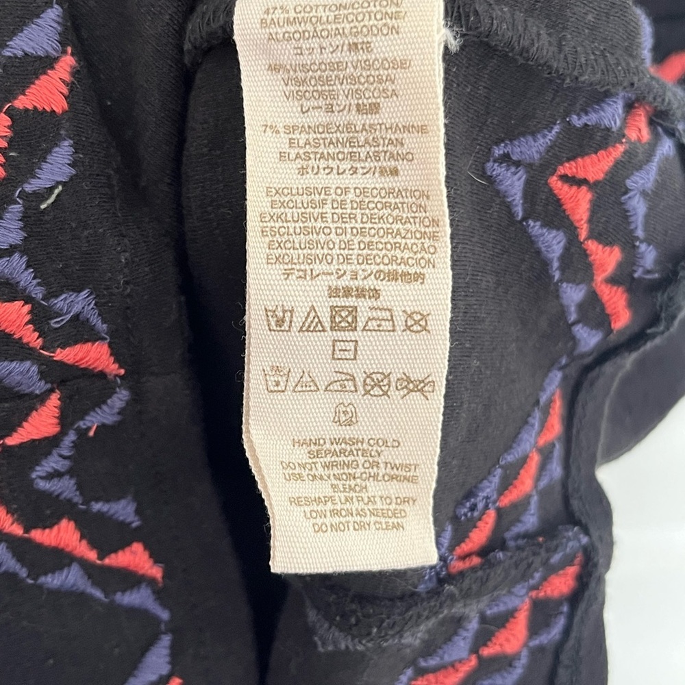 Free People Embroidered Black Mini Dress - Picture 4 of 5